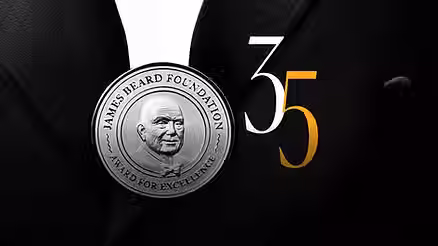 The 2025 James Beard Awards- also known as "The Oscars of Food".  Image courtesy of The James Beard Foundation.
