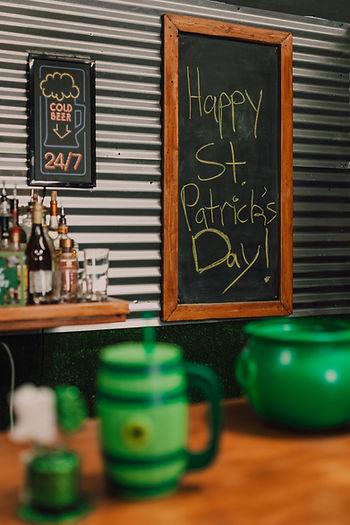 St. Patrick's Day chalkboard.  Image by RDNE Stock project.