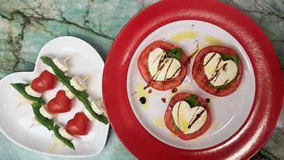 "Caprese, With Love" and "Cupid's Caprese". Image by Christianne Klein.