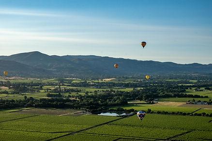 Hot air balloons in Napa.  Image by Kelsey.