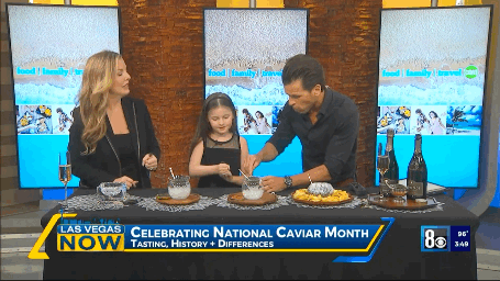 Livi demonstrating how to do a proper caviar bump on CBS.